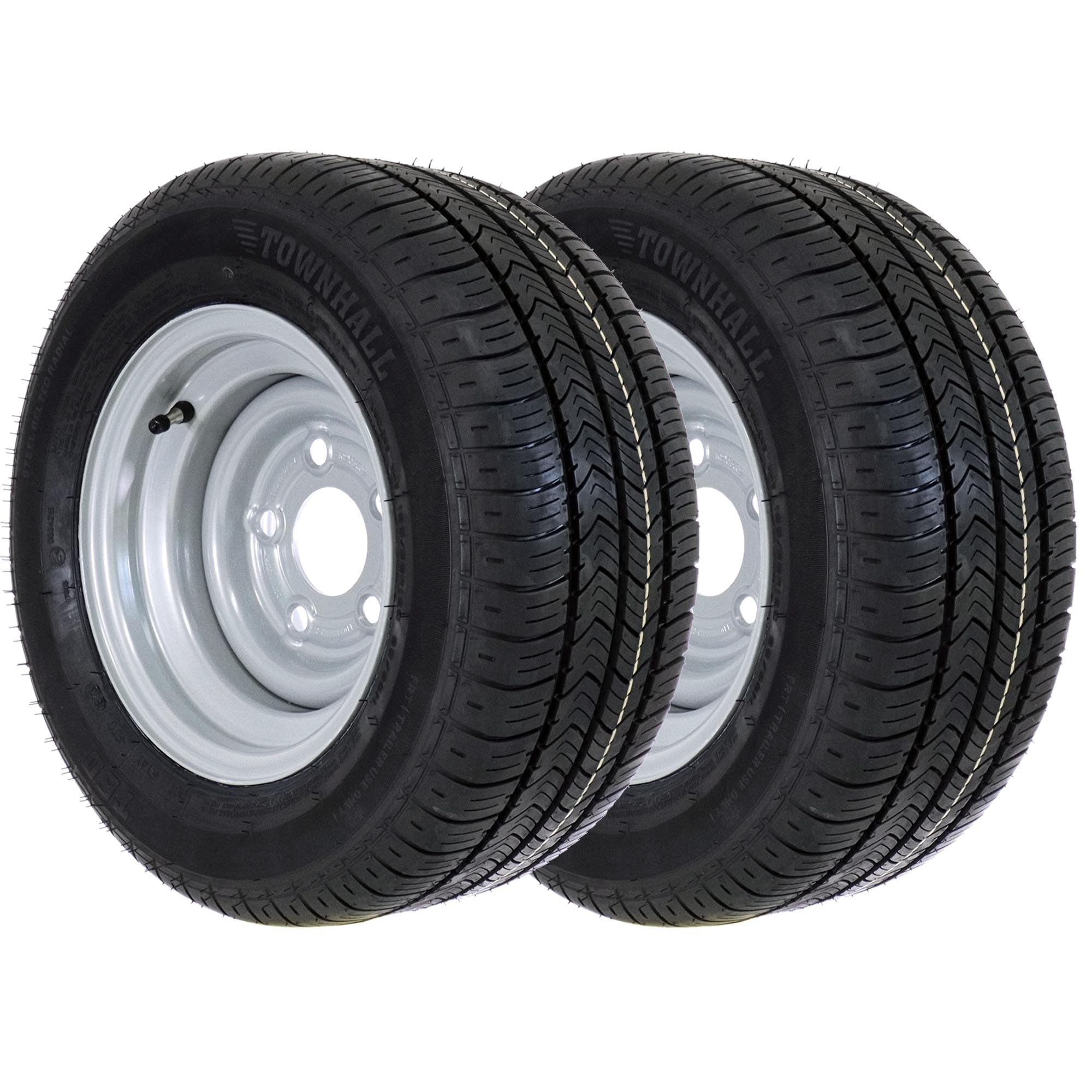 The Drive 2x Komplettrad 195/55 R10 C 98/96N M+S für Pkw-Anhänger & Caravan – Felge 6Jx10 H2 ET-4 – Lochkreis 5x112 – Tragkraft 750kg – max. 140 km/h – Hochwertige Ersatzräder für Autoanhänger