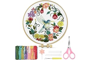 Cross Stitch Embroidery Starter Kit for Adults to Learn Embroidery by Hand