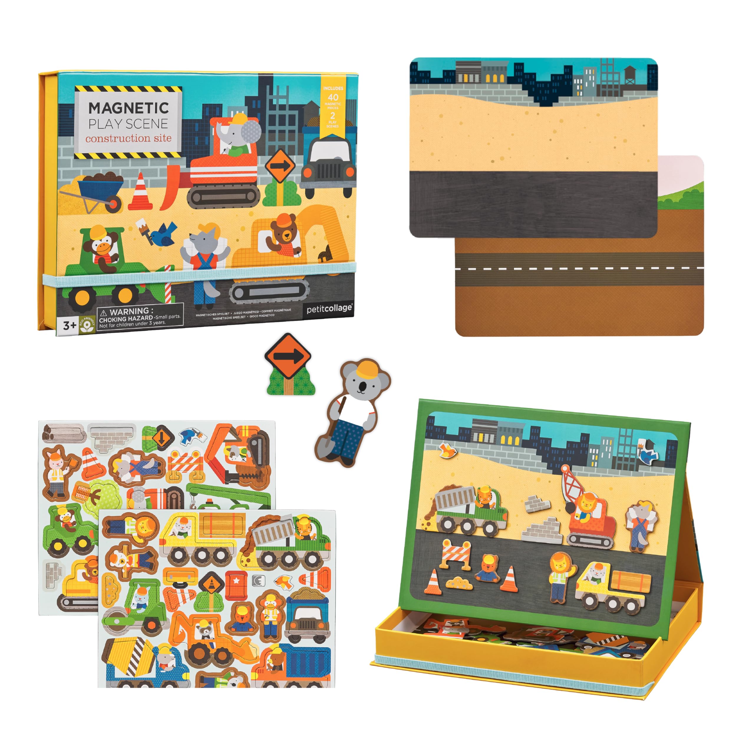 Petit Collage Construction Magnetic Play Scene, PTC335