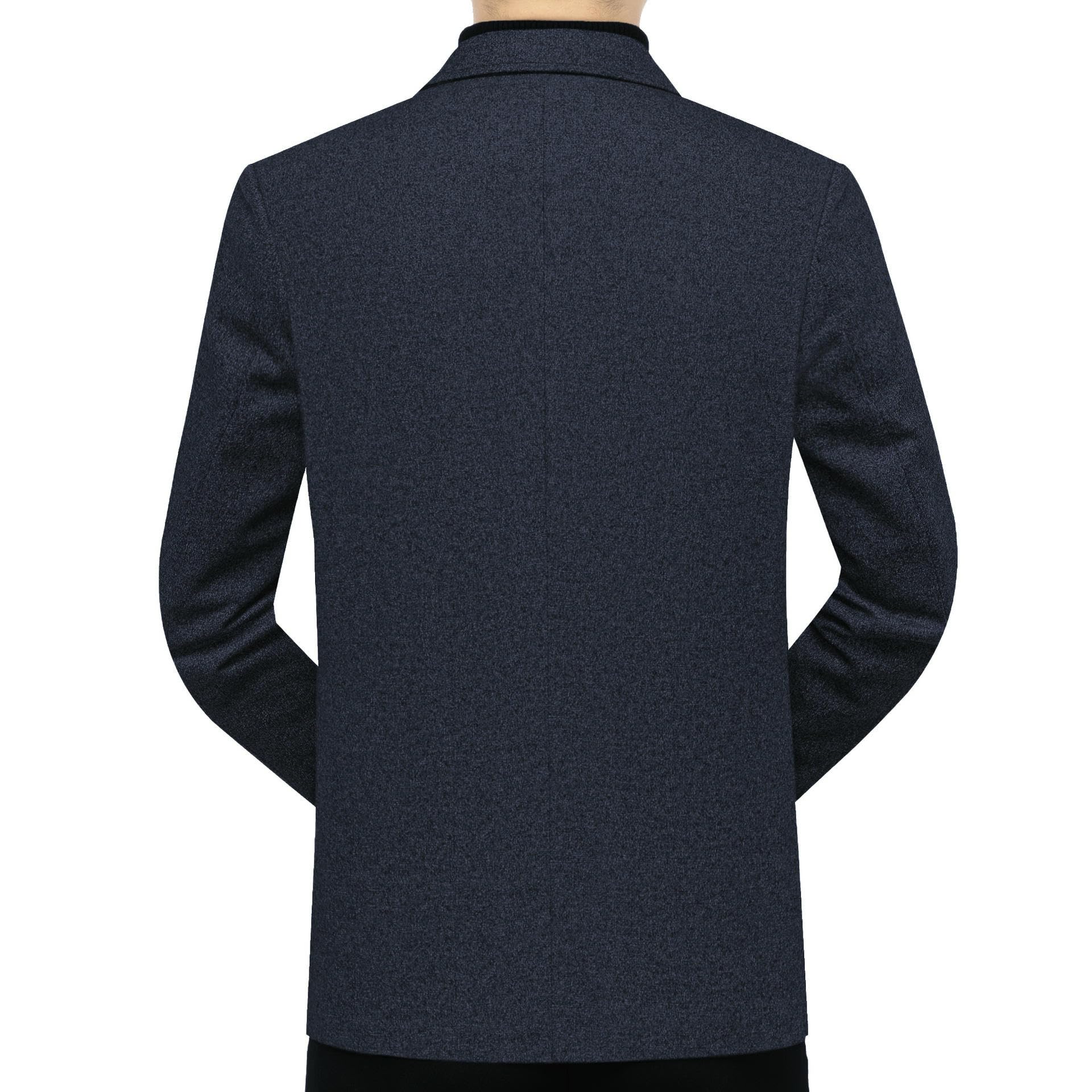 Blazer casual de negocios para hombre de mediana edad, estilo coreano, ajustado, elegante, elegante