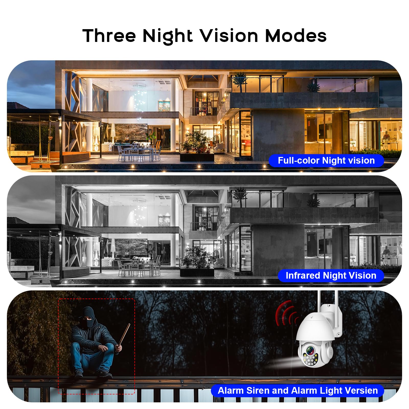 LWOHSI Alarme Maison,Systèmes De Sécurité à Domicile 4G GSM+WiFi,Caméra Haute Définition 3MP,Porte/fenêtre et Capteurs De Mouvement,Télécommande pour Maison,Appartement