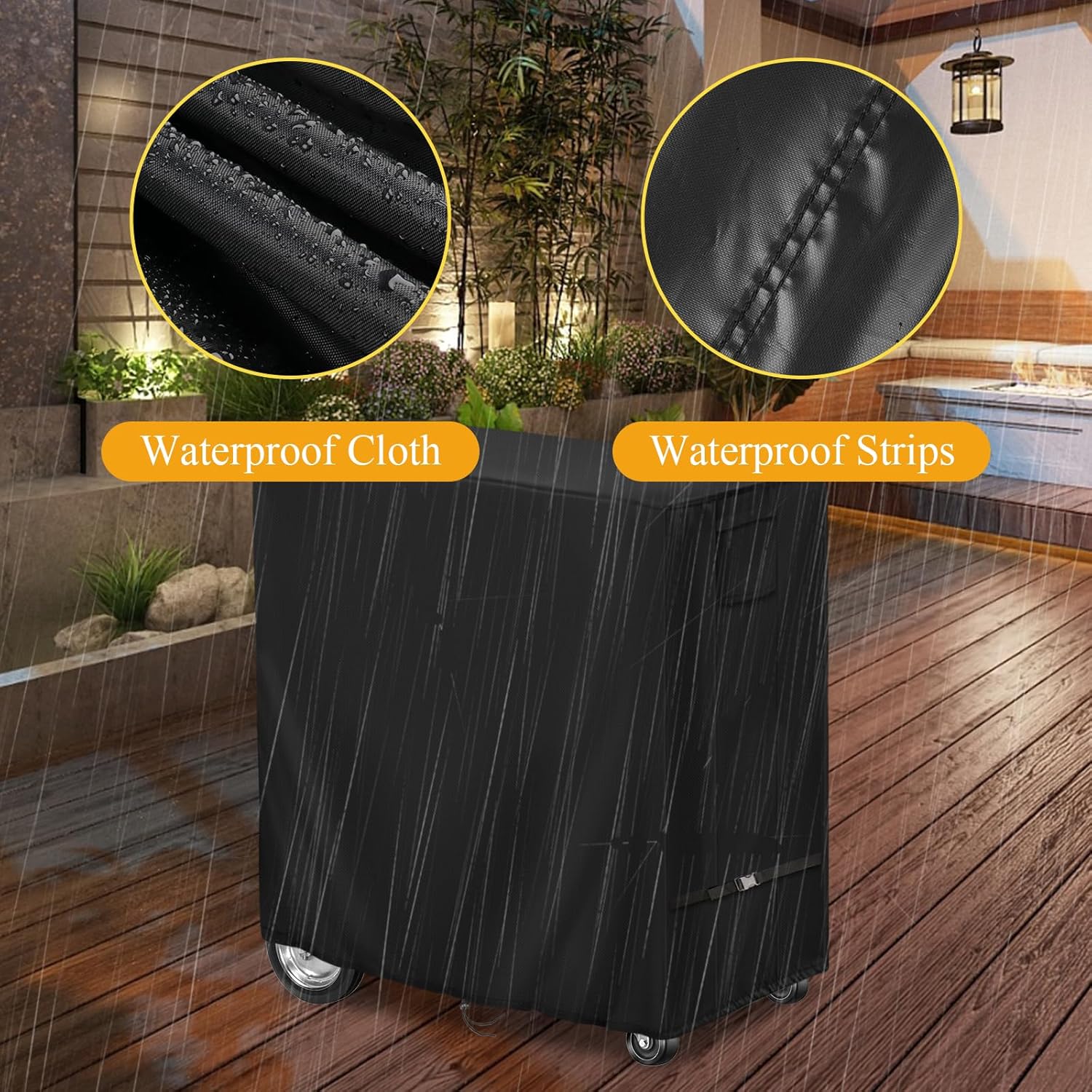 Welding Cart Cover, 28inch Waterproof Welder Cart Cover for Rolling TIG MIG Welding Cart and Air Cutting Machine Cart, Black-28"L x 12"W x 36"H