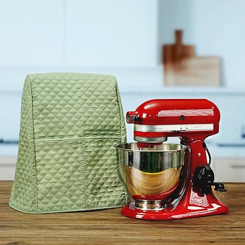 Miniatura 7 de GVODE Funda para batidora de pie, a prueba de polvo con bolsillos laterales para mezclador Kitchenaid de 3.5 a 6 cuartos de galón, cubierta