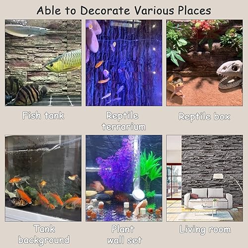 Tfwadmx Rock Terrarium Background 3D Reptile Tank Background Board Amphibian Stereo Backdrop Wall Snake Habitat Decor for Lizard Bearded Dragon Gecko Spider Chameleon Turtle Fish (Small Dragon Stone)(Qinglong Stone)