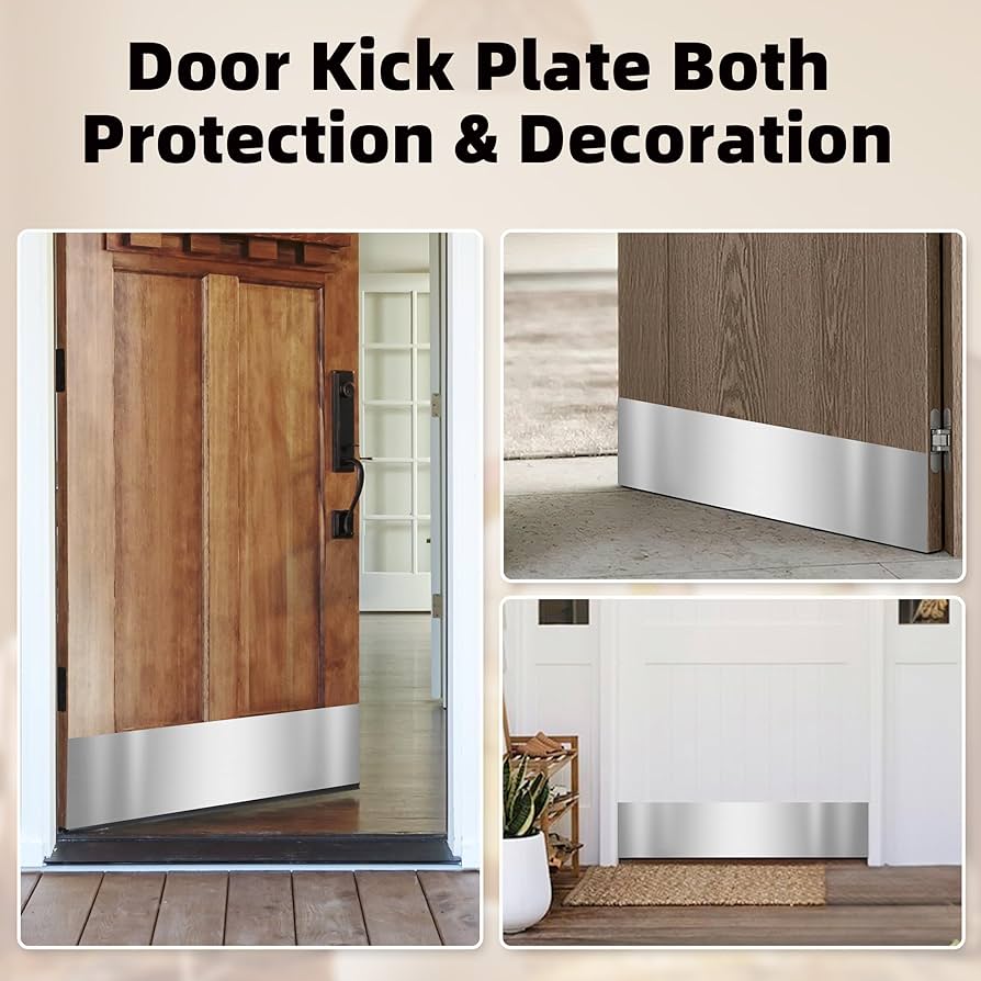 Kickplates For Exterior Doors 2 Pieces Door Kick Plate For Exterior Door Mineye 8 X 34 Kick 1146695