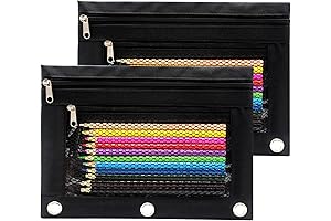 Cinvo Pencil Pouch 3 Ring Binder Pouch Zippered Pencil Case