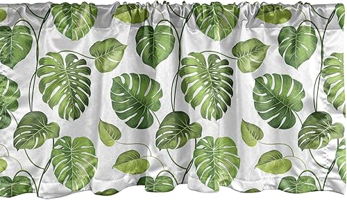 Miniatura 5 de Lunarable Cenefa de ventana azul pálido, diseño de conchas de vida submarina grunge, estrellas de mar, arte marítimo incompleto, cenefa de cortina