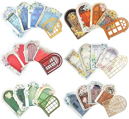 Mity rain Papel para álbumes de recortes 90 piezas estéticas de álbumes de recortes de la serie de jardín de flores 30 estilos vintage para puertas