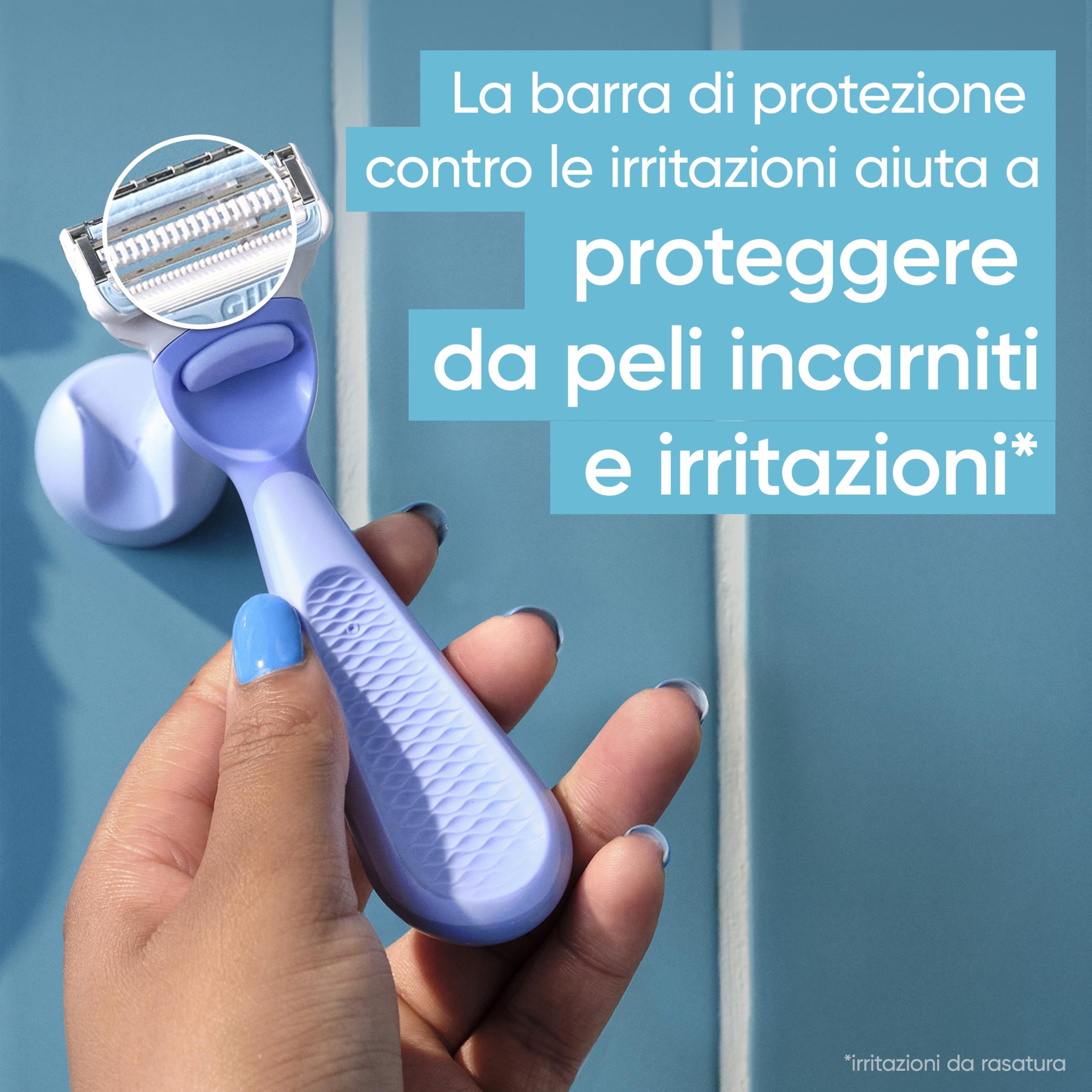 Gillette Venus Lamette Donna per Rasoio Donna Parti Intime, 8 Lamette di Ricambio per Rasoio Parti Intime, per i Peli e la Pelle della Zona Intima, con Barra Anti-irritazioni