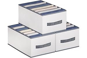 3 Pack Wardrobe Clothes Organizer, Jean Organizer for Drawer