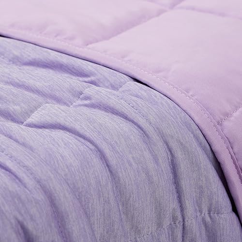 Miniatura 4 de Satwip Manta con peso refrescante de 20 libras, tamaño Queen, manta de cama de jersey Moire fresca para personas que duermen con calor y arena suave