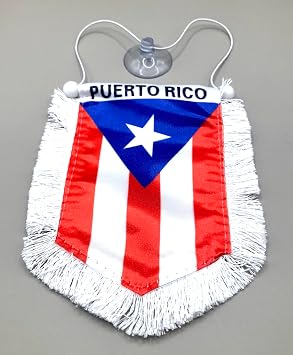 Puerto Rican flag for car Pride with Our Premium Car Hanging Rearview Mirror Flag Puerto Rico Flag Decor for Every Drive
