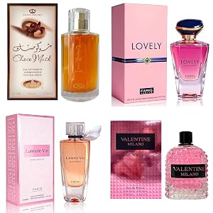 Womens Perfume Set 4PCS Long Lasting Eau de Parfum Collection - Choco Musk Milano Women Lumiere Vie Lovely