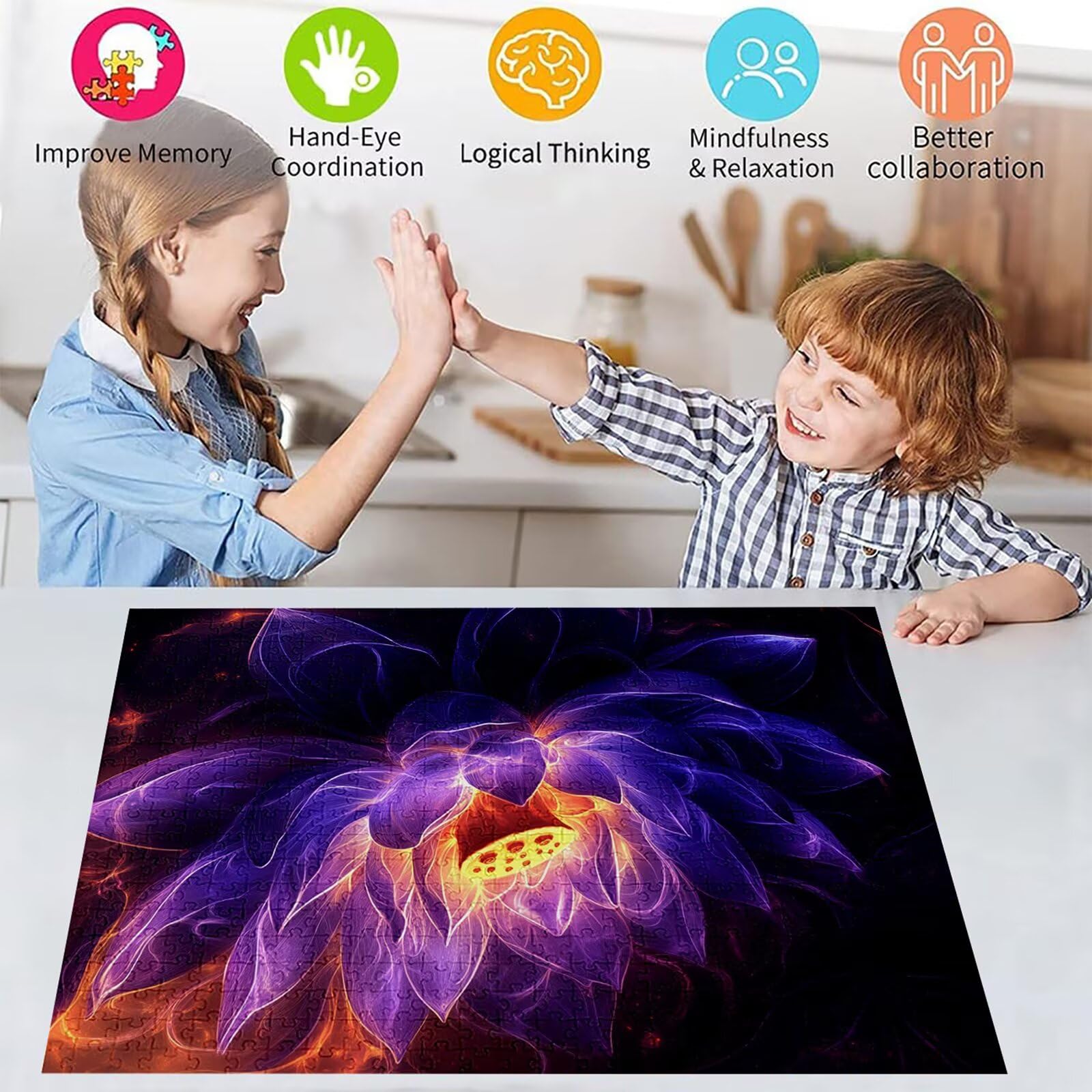 Puzzle 5000 elementów kwiaty puzzle dla dorosłych lotos 156 x 105 cm unikalne rzemiosło klasyczne 3D drewniana układanka do rodzinnych gier biznesowych, układanka zrób to sam do dekoracji ścian domu