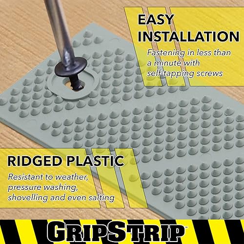 Miniatura 2 de GripStrip Tira de extensión para escaleras, de 12 pulgadas de largo x 2 pulgadas de ancho, sin adhesivo para todo tipo de clima, antideslizantes,
