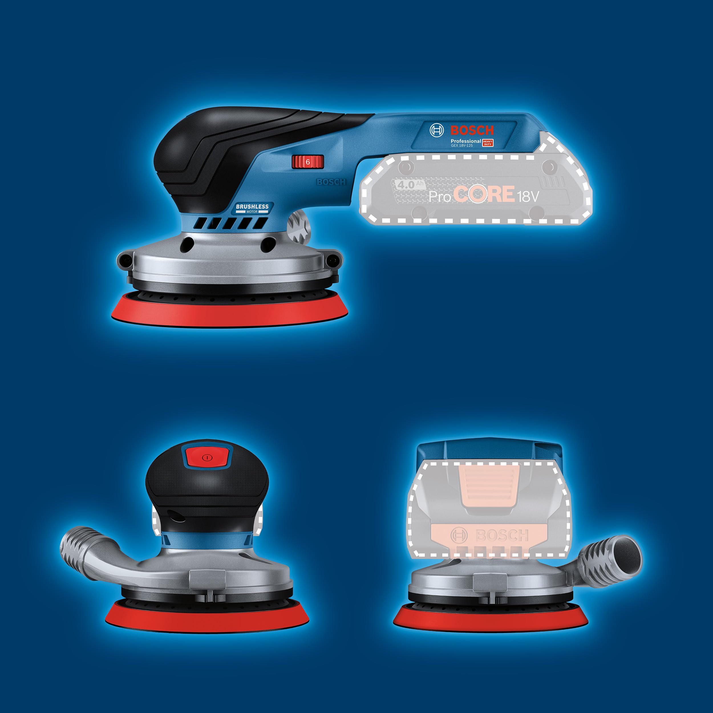 Bosch Professional GEX 18V-125 Akku Exzenterschleifer 125mm 18V System
