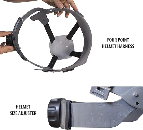 Miniatura 5 de PPE by JORESTECH - Casco de ala completa HDPE con suspensión de trinquete ajustable para el trabajo, el hogar y protección general para la cabeza,