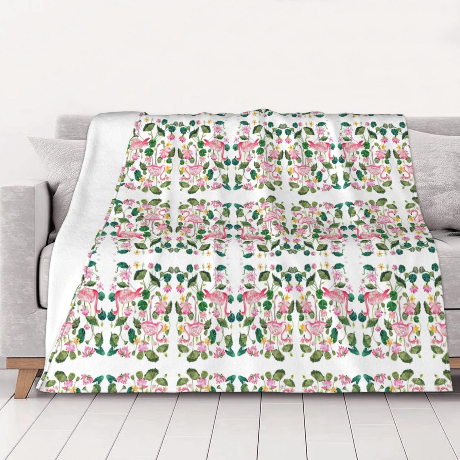 Couverture en flanelle flamant rose idéale pour voiture et camping