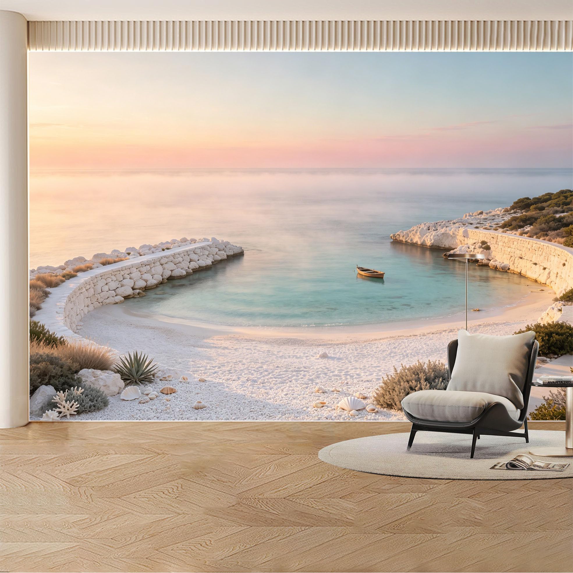 Custom Wall Mural Wallpaper Vineyard Tuscany Landscape， 3D Effect Wall Decor Large Wall Art， Luxury Misty Tropical for Living Room， Bedroom， Office
