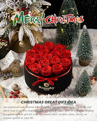 Miniatura 2 de Regalos de rosas para el día de la madre, 16 rosas preservadas para siempre en forma de corazón, entrega del día de la madre, regalos de rosas para