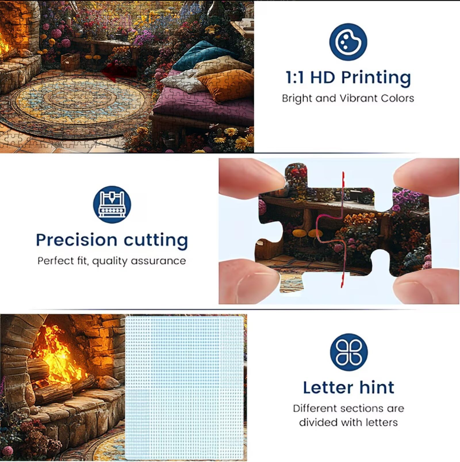 Puzzle 5000 elementów leśnej księgarni - duże drewniane puzzle - 5000 elementów dla dorosłych - gra inteligencyjna - z wykwintnym pudełkiem do pakowania - precyzyjne cięcie - jakość kolorowe puzzle