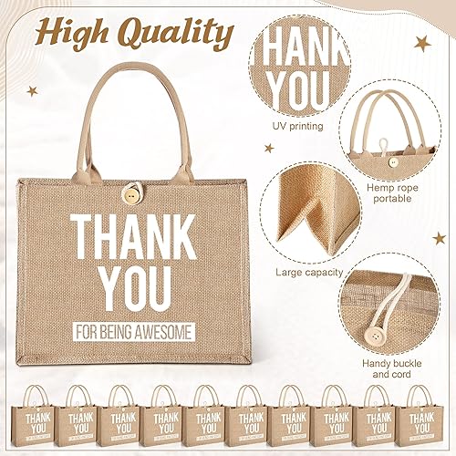 Miniatura 3 de Sweetude Regalo de agradecimiento para profesores para mujeres, enfermera, oficina, compañera de trabajo, regalo inspirador de yute de arpillera,