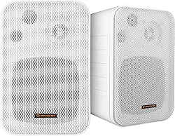 HAYONIK, Caixa Passiva, 60W, 2 Vias, Woofer 4", Tweeter 0,5", Gabinete Polipropileno, Resp. Freq: 100-20Khz, 30W RMS, Suporte Incluso - MSB60NC Branca