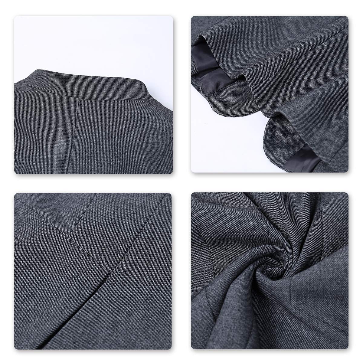 YYNUDA - Blazer da donna, slim fit, con bottone automatico, giacca corta, per ufficio