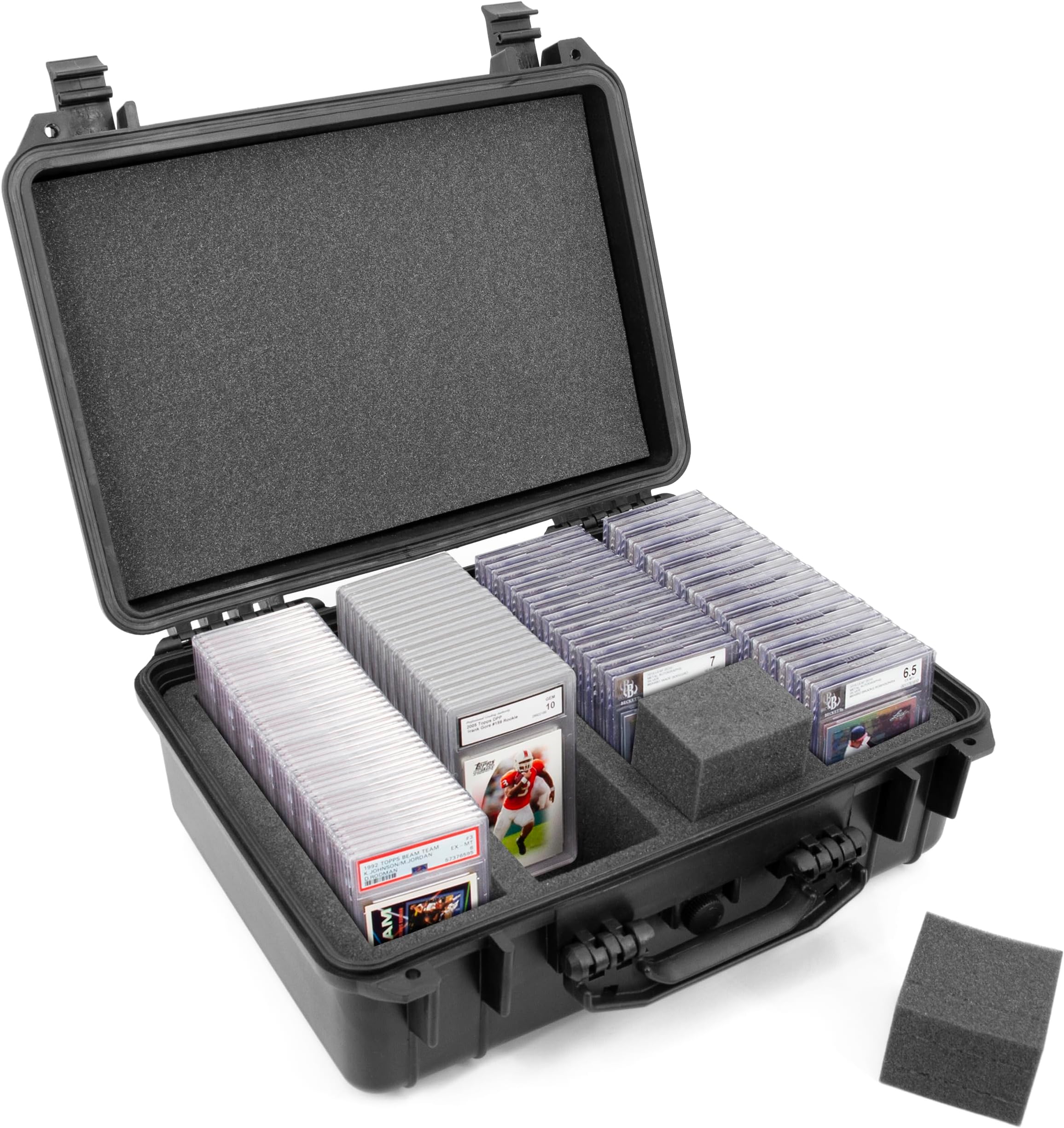 Sweetude 180+ Graded Card Storage Box with 8 Foam Blocks Compatible with PAS FGS