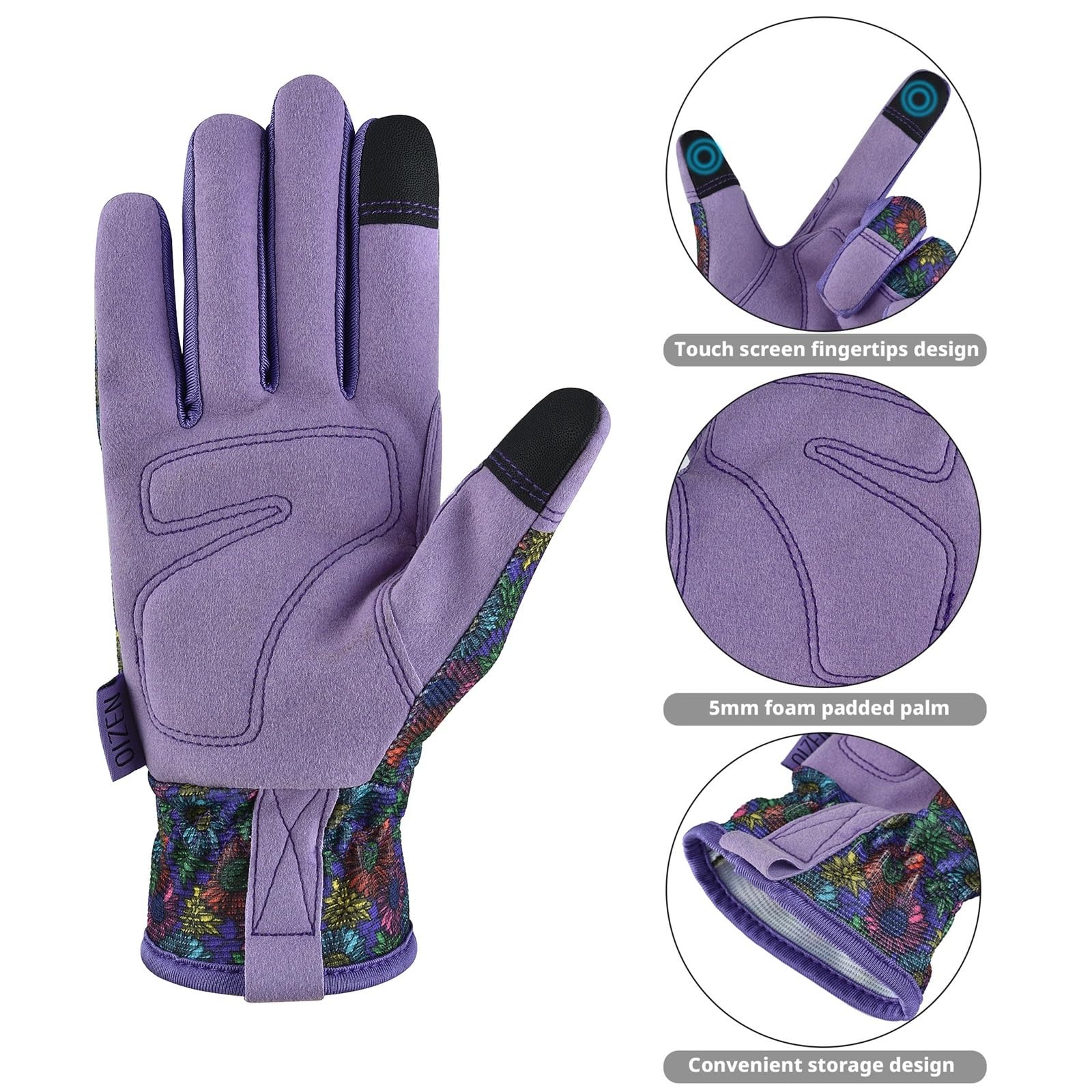 Gartenhandschuhe 1 Paar Gartenhandschuhe for Damen, leichte, atmungsaktive Touchscreen-Handschuhe for Jäten, Arbeiten, Graben, Pflanzen, Gartenhandschuhe FüR Gartenwerkzeuge(Khaki,M)