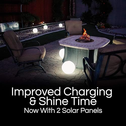 Miniatura 2 de POP Diseño de 2 luces flotantes de piscina de 12 pulgadas, 4 ajustes de color, bolas LED solares, inflables, impermeables, flotables, colgantes de