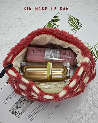 Miniatura 3 de Langthering Bolsa de maquillaje, bolsa de viaje grande y pequeña para todos tus artículos esenciales, 2 bolsas de maquillaje de estilo fresco y