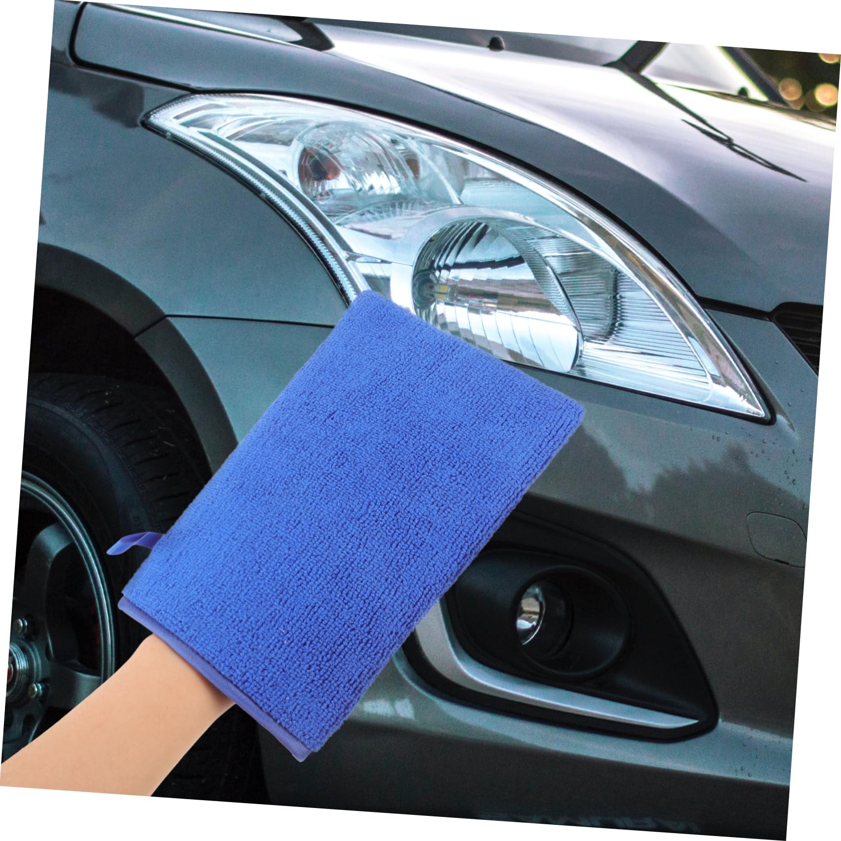 iplusmile 3pezzi Guanti Di Pulizia Auto Argilla Guanti Lavaggio Auto Per Rimozione Rapida Di Polvere e Impurità Facile Utilizzo e Lavabili Blu