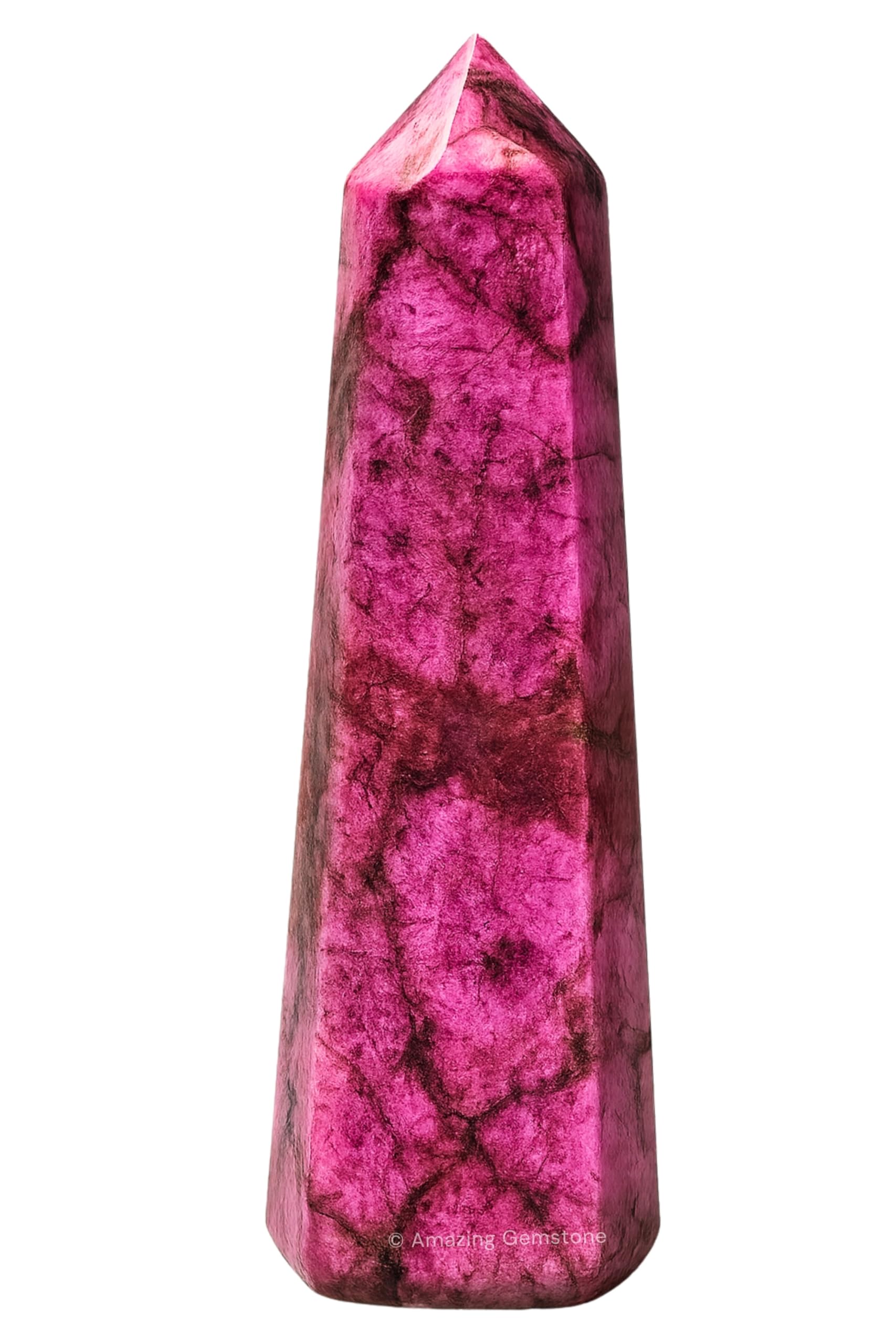 Amazing Gemstone Cobalt Calcite Crystal Towers - Natural Healing Crystal Point Obelisk for Reiki Healing and Crystal Grid (3" to 4" INCH)