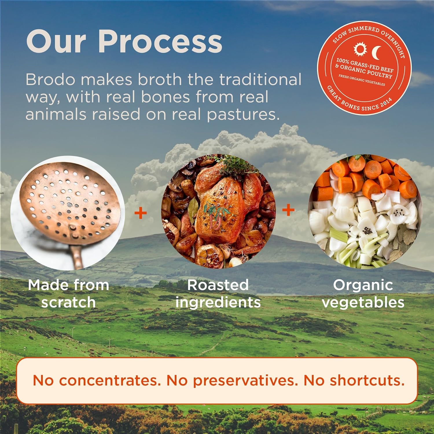 Brodo Ready to Drink Organic Chicken Collagen Rich Bone Broth, with Collagen, On The Go, 10 g Protein, Collagen Protein, Not from Concentrate, Collagen, No Preservatives 8 oz (Pack of 6)