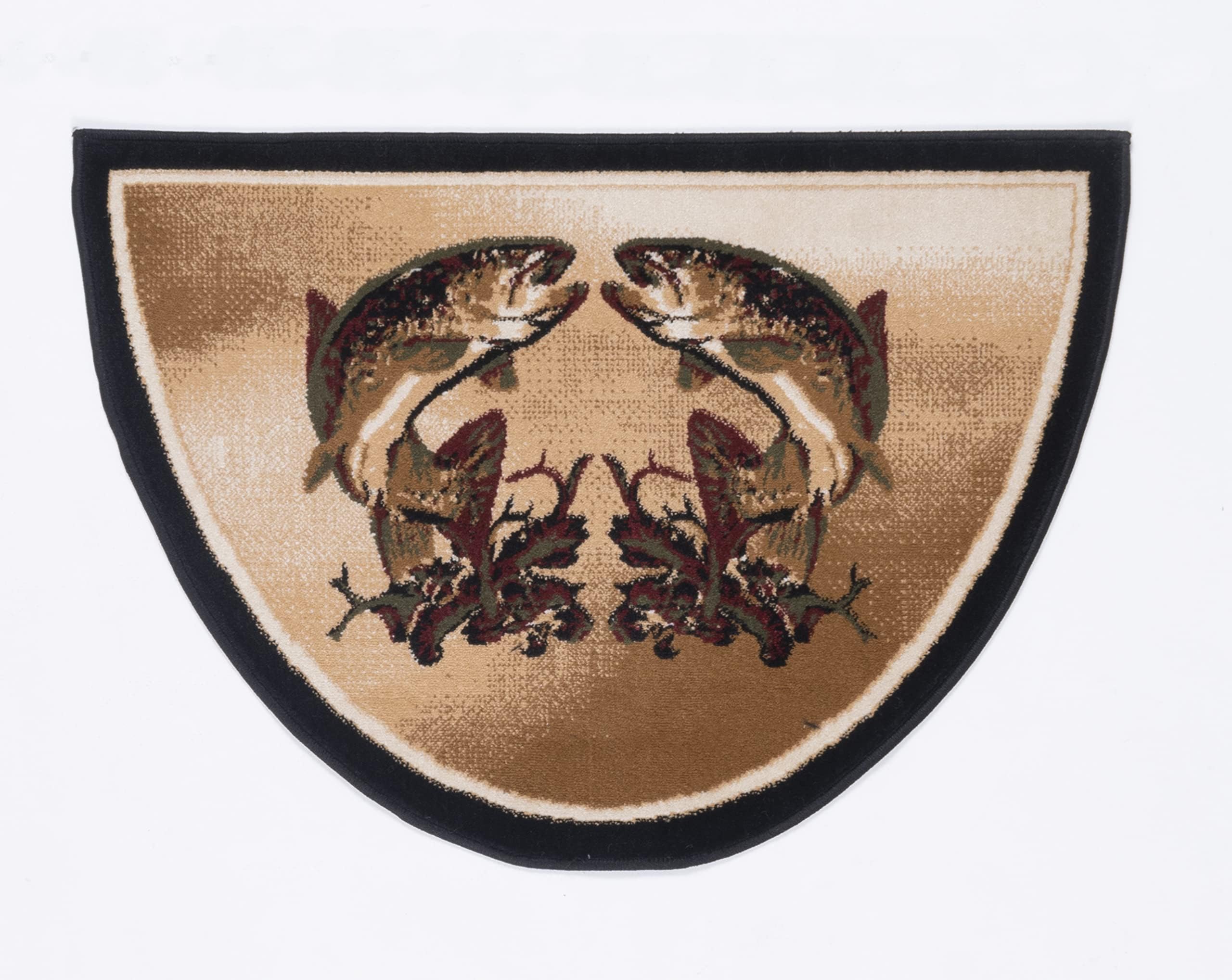 Champion Rugs Wildlife Nature Lodge Cabin Fish Bass Fishing