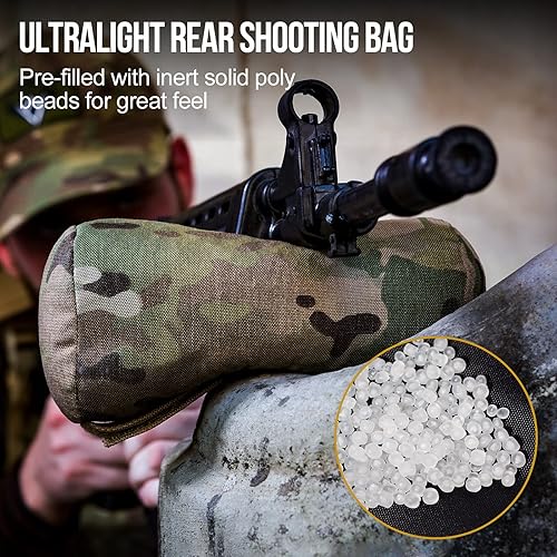 Miniatura 2 de OneTigris Bolsa de descanso de tiro, bolsas de descanso de banco de tiro prellenadas, bolsas de soporte para pistola delantera y trasera, bolsas de