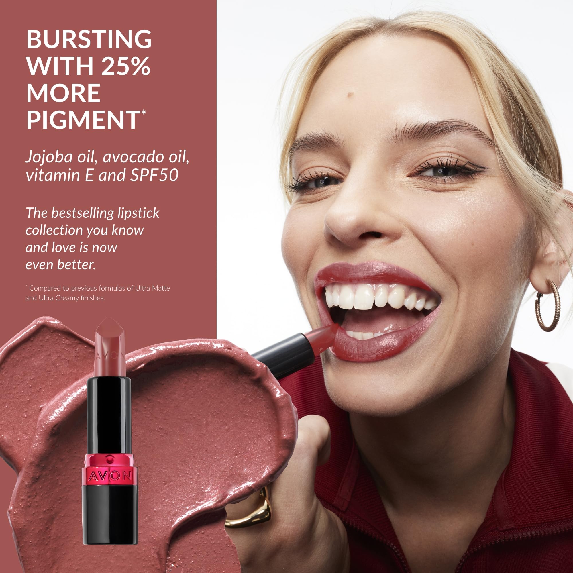 Avon Ultra Creamy Satin-finish Lipstick Pout with Vitamin E - Image 4