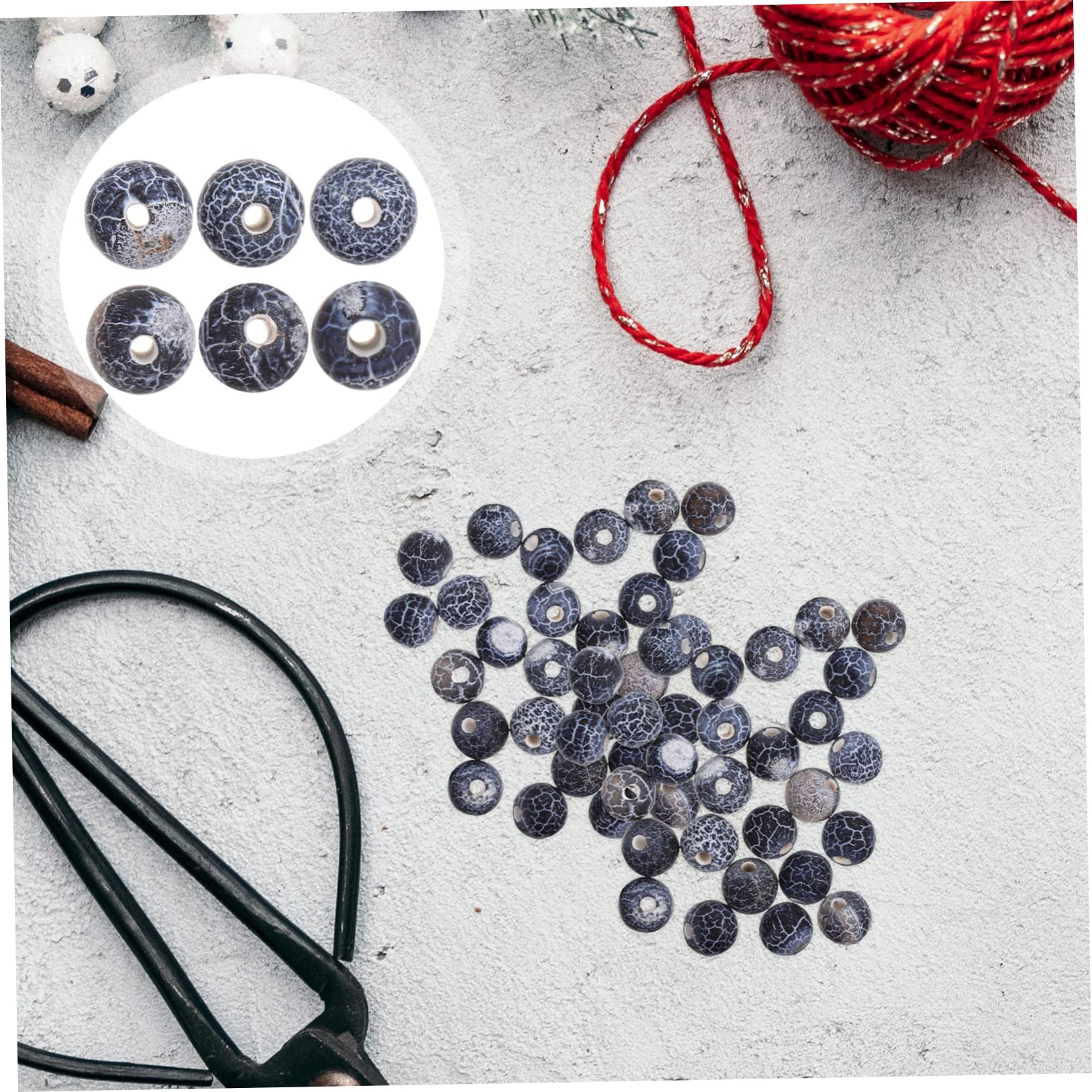 NUOBESTY 4pezzi Perline Agata Smerigliata Per Creazioni Di Bigiotteria Fai Da Te Perline Decorative Per Collane e Braccialetti Materiale Di Alta Qualità Per Artigianato Creativo