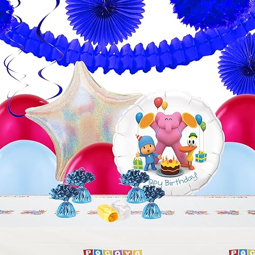 Miniatura 1 de Pocoyo - Suministros para fiesta de cumpleaños para niños - Paquete de decoración, Varios colores