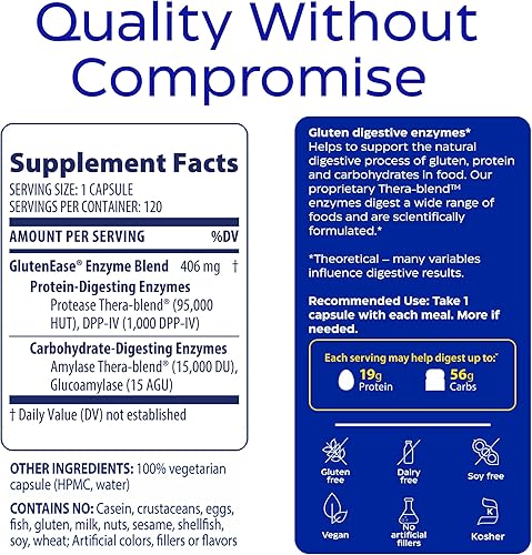 Miniatura 7 de Enzymedica Glutenease Cápsulas 120 1
