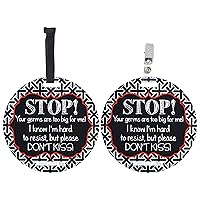 Vista 30 de Three Little Tots Paquete de dos señales de asiento de coche y cochecito de bebé en blanco y negro sin tocar - Seguridad probada por CPSIA