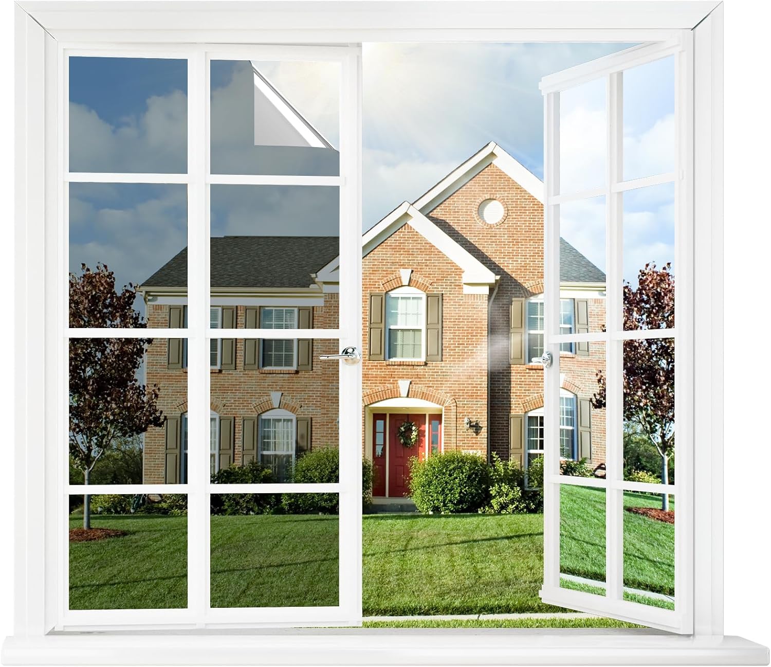 rabbitgoo Window Tint for Home One Way Privacy Window Film See Out Not in Heat UV Blocking Reflective Removable Static Cling Mirror Decorative House Glass Covering, Silver,29.5 Inch X 6.5 Feet 29.5" x 78.7" Silver