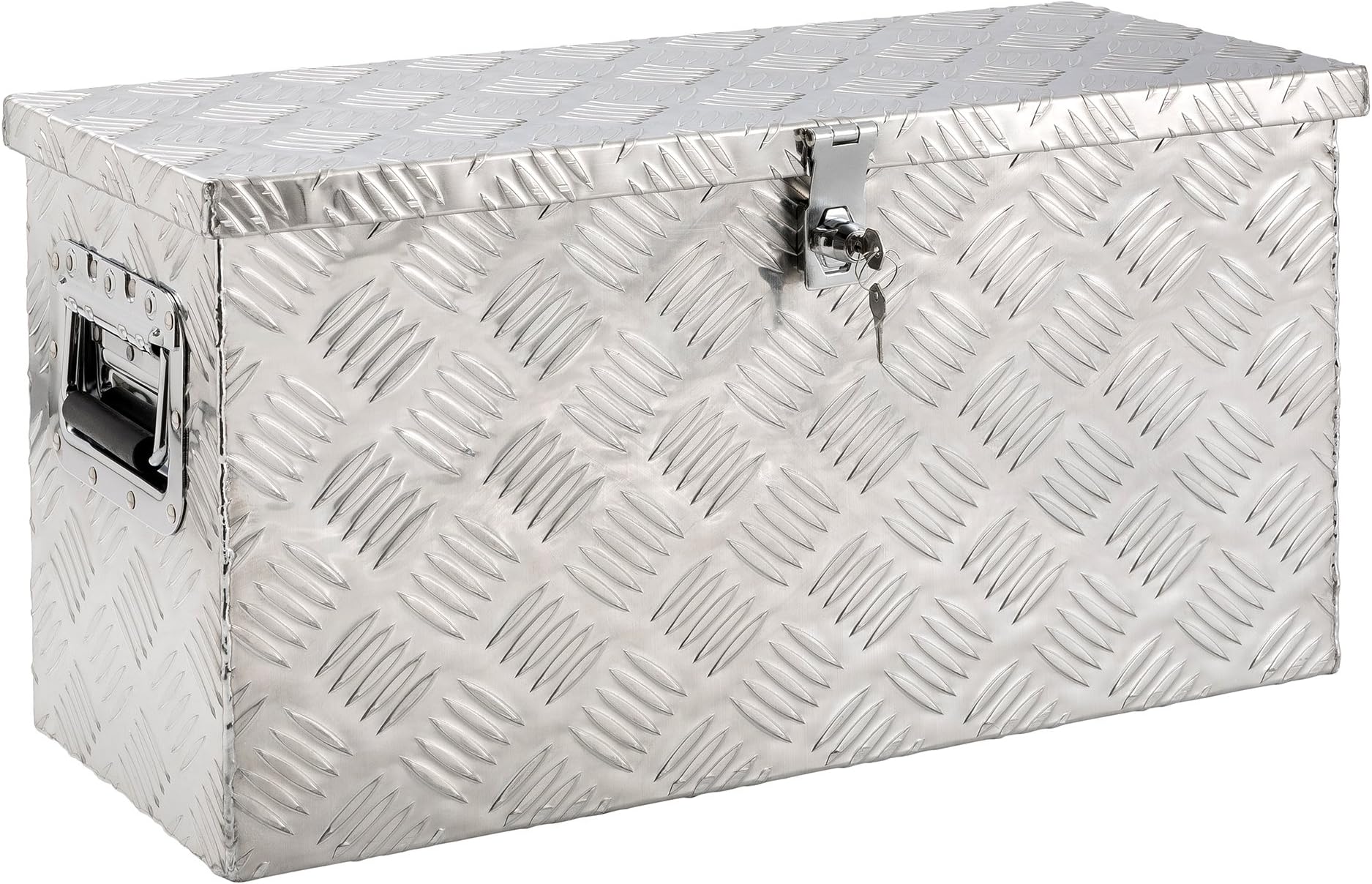 Arebos Truckbox/Toolbox/Aluminium / 40L / Lock with 2 Keys/Silver