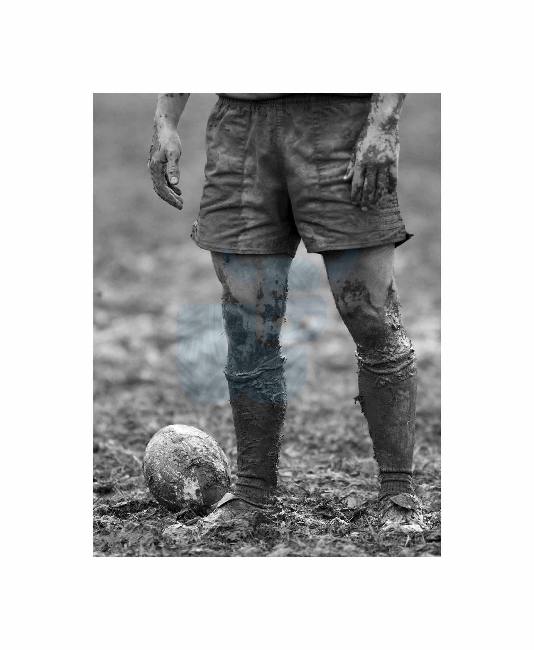 Wee Blue Coo Ball Rugby Mud Bowl Art Canvas Print