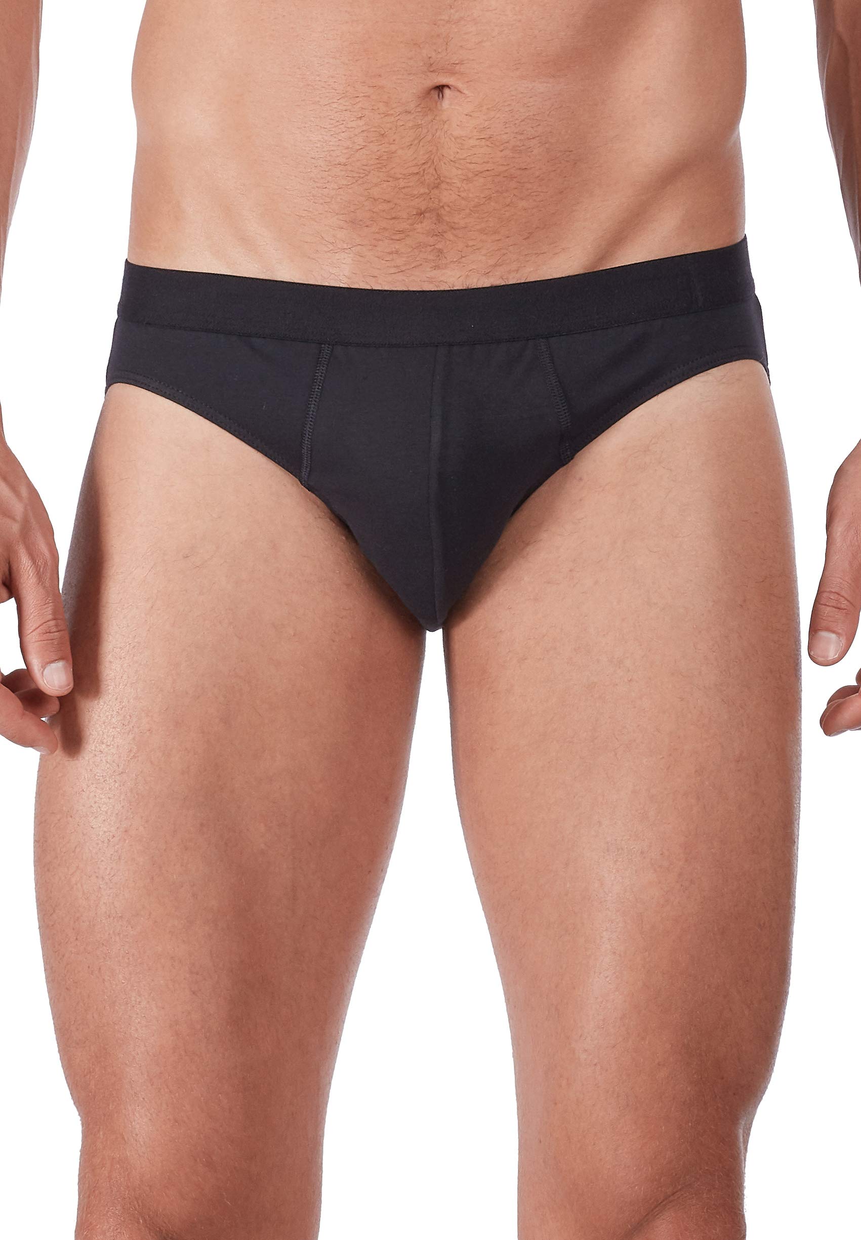 HUBER Men's Briefs (Pack of 2), Black (Black 7665), M