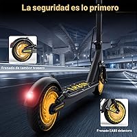 Vista 8 de WERHY 10 Inches Electric Scooter, 500W Powerful Motor & 22 MPH Top Speed, 22-28Miles Long Range, Folding E Scooter with Dual Braking for Adults