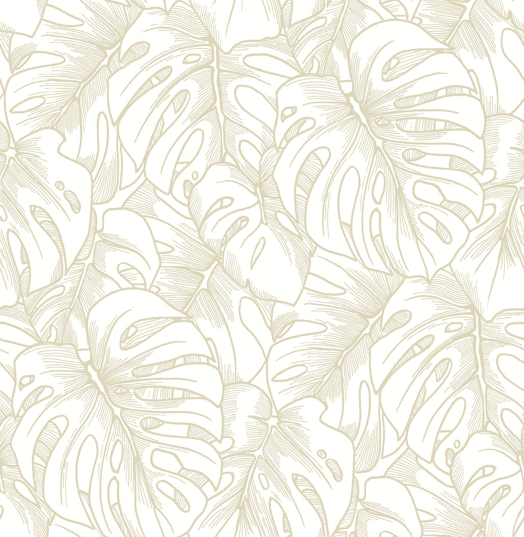 Scott Living 2964-87341 Balboa Botanical Wallpaper, Gold