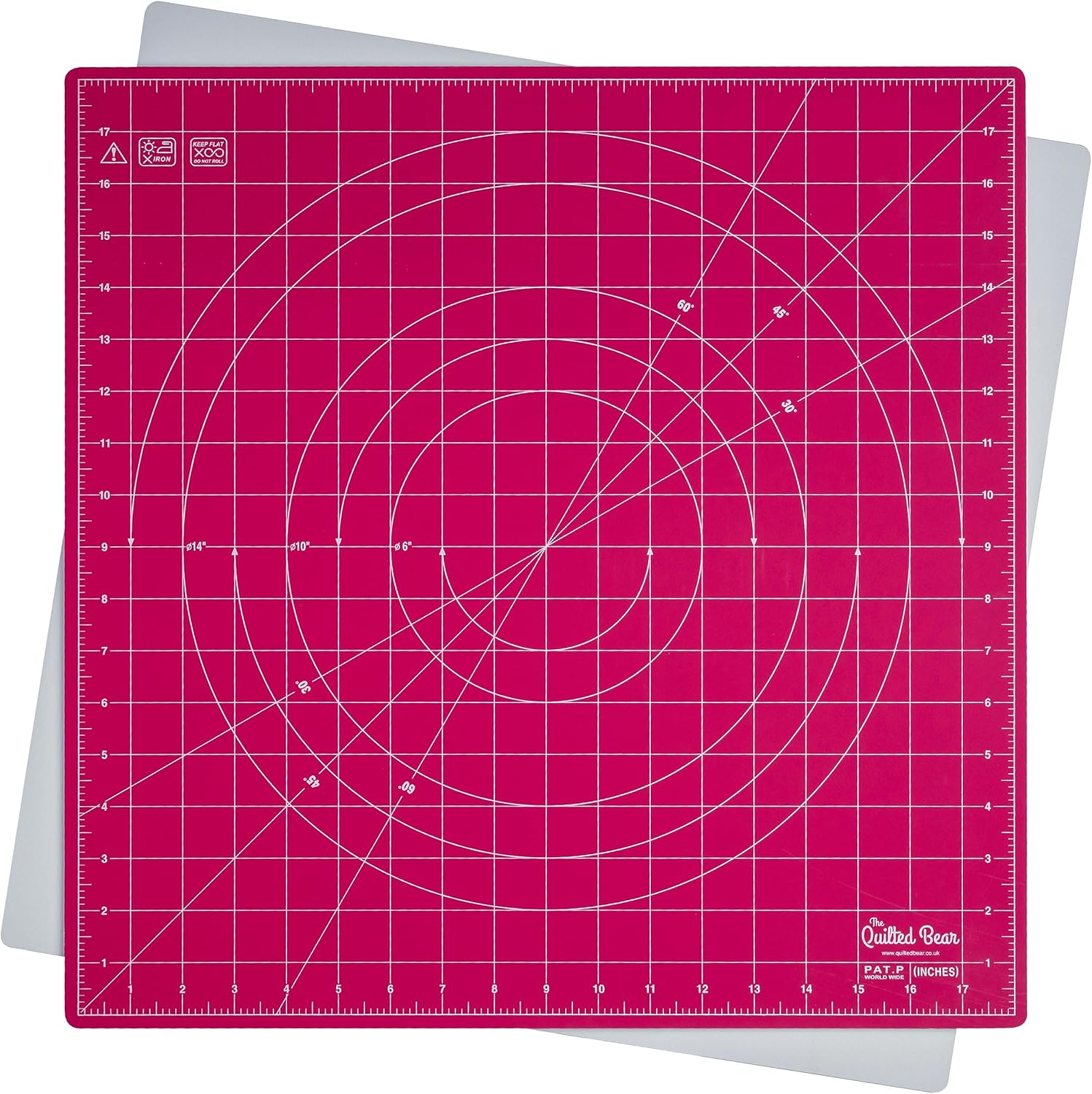 The Quilted Bear 18" x 18" Rotating Self-Healing Cutting Mat