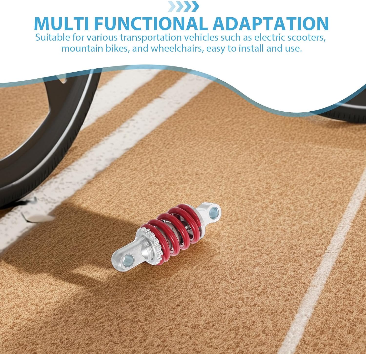 Abaodam Electric Scooter Rear Shock Absorber Alloy Rear Suspension with Easy Adjustment for Mountain Bike and Wheelchair Versatile Compatibility
